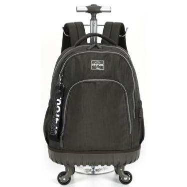 Imagem de Mochila Escolar Rodinhas 360 Graus Up4You Crinkle MC47076UP Cinza