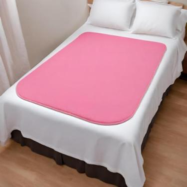 Imagem de 1 Protetor Para Colchão Lavável Uso Geriátrico e Infantil - 100x70cm - Absorvente e Impermeável (cor-de-rosa)