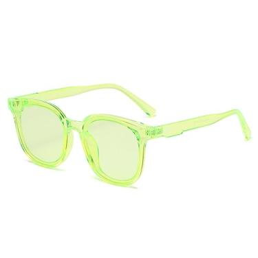 Imagem de Moda olho de gato óculos de sol feminino masculino óculos de sol cateye feminino tendência neon amarelo, amarelo, um tamanho