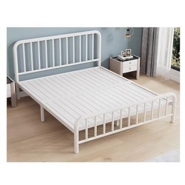 Imagem de Estrutura De Cama Queen Moderna, Estrutura De Cama Dupla Com Pernas De Apoio, Estrutura De Cama Antiderrapante Queen Para Quarto, Fazenda, Hotel (Color : White, Size : 39x78in)