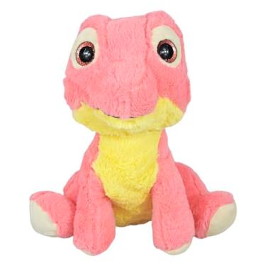 Imagem de Lagarto De Pelúcia Peludinho Olho Brilhante Brinquedo Bichinho Selva 23Cms Verde Rosa (Rosa)
