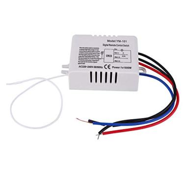 Imagem de Transmissor Receptor de Interruptor Remoto de Parede Sem Fio Digital Com Luz de Lâmpada, Transmissor de Receptor de Interruptor de Controle Remoto de Parede 220V