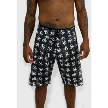 Imagem de Bermuda Surf Alkary Ideograma Japão Preta-Masculino