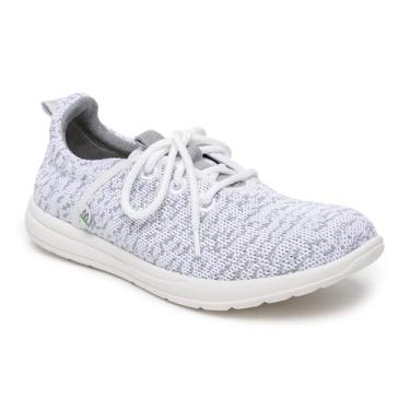 Imagem de Minnetonka Women s Eco Anew - Knit Casual Sneakers Designed with 70% Recycled Sugarcane EVA, Recycled Fabric, 100% Repurposed Breathable Mesh Lining, and Ortholite EcoPlush Recycled Insole White