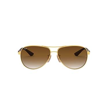 Imagem de Óculos de Sol Ray-Ban 0RB8313 001/51 Tam 61 / Ouro - Lentes Marrom Gradiente