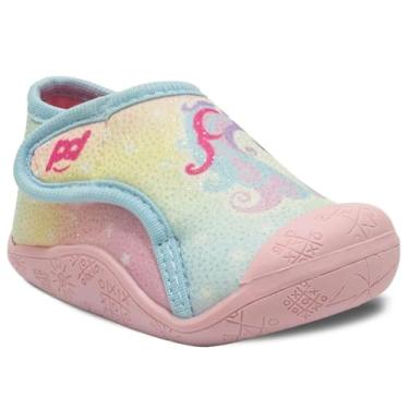 Imagem de Sapatinho Bebe Recem Nascido Nº 16 ao 23 Meia Tenis Flexivel Primeiros Passos Menino Menina 11.17 (Rosa, BR, Bebê, Numérico, 17)