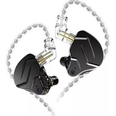Imagem de Fone de Ouvido Profissional KZ ZSN Pro X Intra-auricular, Driver Híbrido, Cabo Destacável, Original (PRETO)