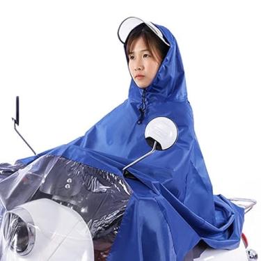 Imagem de Ponchos de Chuva, Capa de Chuva Portátil para Veículo Elétrico, Poncho Infantil à Prova D'água, Corpo Inteiro, Capa de Chuva Reutilizável para Adultos (Azul)