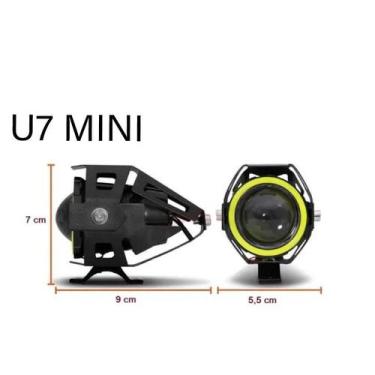 Imagem de Par Farol de Milha para Moto CB650F 2015 2016 2017 2018 2019 Angel Eye