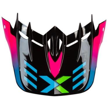 Imagem de Pala + Parafuso Capacete Pro Tork Fast Next Kids, PRETO - ROSA, Único