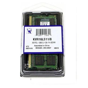 Imagem de Memoria   8gb P/ Notebook Kingston Ddr3 1600mhz Kvr16ls11/8