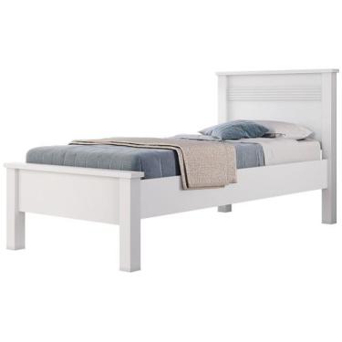 Imagem de Cama de Solteiro Conquista Móveis Barcelona Branca, Branco