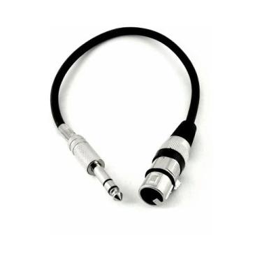 Imagem de Adaptador Xlr Fêmea X P10 Stereo Cabo Balanceado 10 Cm - Jki
