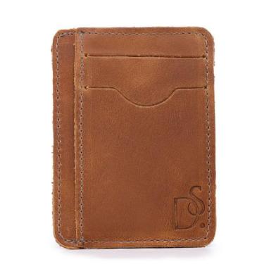 Imagem de Carteira Masculina Couro Pequena Slim Compacta Porta Cartao Documento 