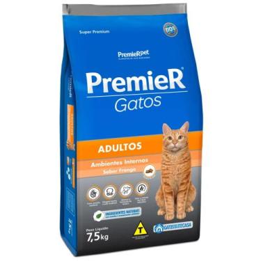 Imagem de Ração Premier Gato Adultos Ambientes Internos Frango 7,5 kg