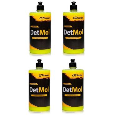 Imagem de Detergente Moto Bike Detmol 1 Litro Qualidade Lavagem Cuidado - Limpeza Pesada- 4 Unidades