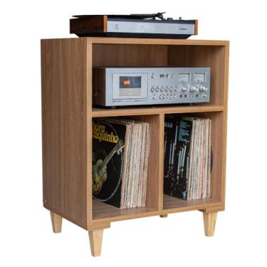 Imagem de Serena Estantes Estante Rack Para Discos LPs e Aparelhos (Freijó Puro)