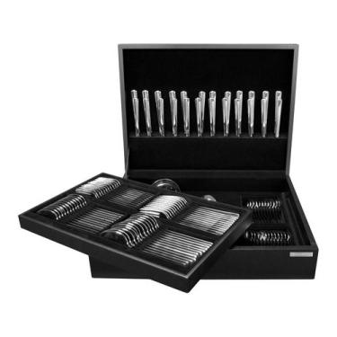 Imagem de Faqueiro Tramontina Inox 101 Peças Italy 66932217 com Estojo, Inox, 10