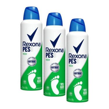Imagem de Kit 3 Desodorantes Aerosol Rexona Efficient Pés Fresh 153ml