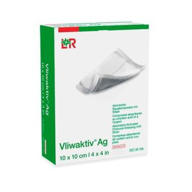 Imagem de Vliwaktiv AG Curativo de Carvão Ativado com Prata 10 X 10 CM - Lohmann