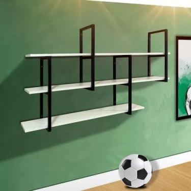 Imagem de Estante suspensa industrial elegante moderna - Metal Decore, Branco