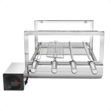 Imagem de Churrasqueira Inox Giratoria Robust + 4un Espetos 1un Grelha - Art Ino