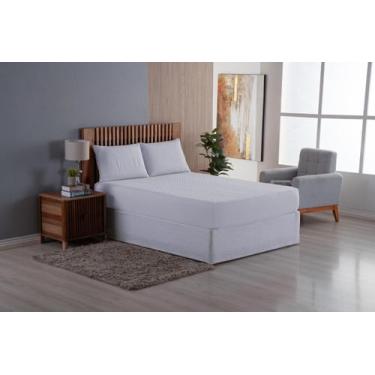 Imagem de Capa Impermeável para Colchão Casal Queen Tecido Micropercal 400 Fios 