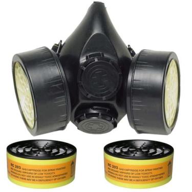 Imagem de Máscara para Gás CG 306 com 2 Cartuchos RC 203 CARBOGRAFITE