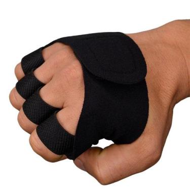 Imagem de Luva De Academia Luvinha Protetor Mini Palma Fitness - Glamour, Preto,