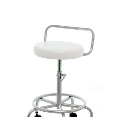 Imagem de Banco Regulavel e Giratorio com Pistao Branco - C.R.A. MOVEIS