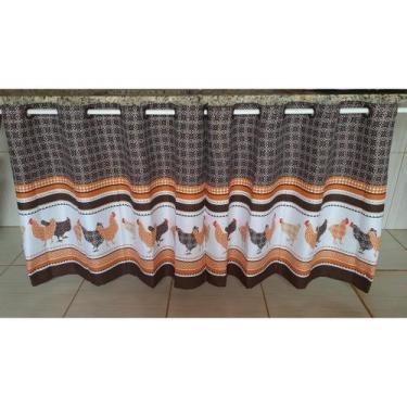 Imagem de Cortina De Pia 2,40 X 0,80 Em Oxford Com Ilhós Para Varão Simples - JU