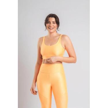 Imagem de Top Fit com Alça Dupla - Respire Fit, P, Laranja neon