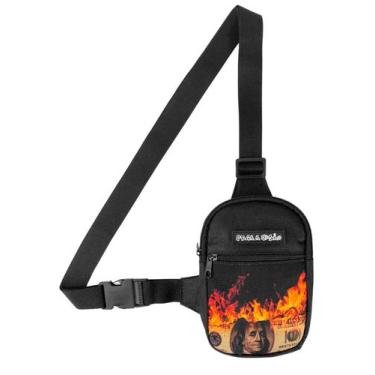 Imagem de Mini Bolsa Lateral Shoulder Bag Masculina Pega Visão Fogo Dollar Lisa 
