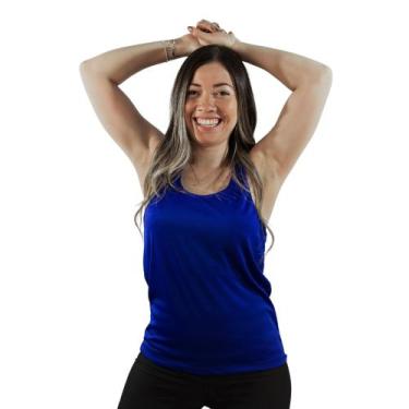 Imagem de Regata Cavada Esportiva Roupa De Academia - JinkingStore, Azul royal, 