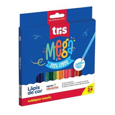 Imagem de Lapis de cor mega softcolor 24 cores tris