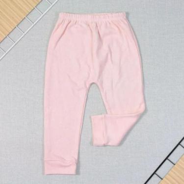 Imagem de Calça Infantil Até 24 Meses Em Suedine Básica Rosa Claro - Era Uma Vez