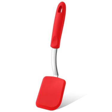 Imagem de Yetene Espátula para biscoito de silicone, resistente ao calor, mini espátula de brownie, flexível, pequena espátula de silicone para panelas antiaderentes, espátula sem arranhões, flipper para ovo e