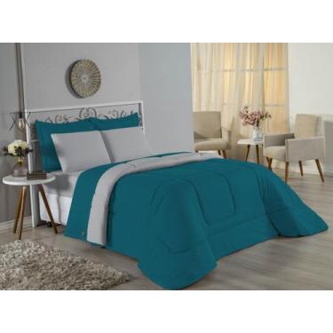 Imagem de Edredom Casal Queen Size Malha 100% Algodão - Davy Enxovais, CINZA/PET