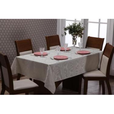 Imagem de Toalha de Mesa Jantar Jacquard Lisa -12 Lugares 3,5m x 1,4 m - Olizoni