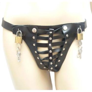 Imagem de Cinto de Castidade Masculino TS009 Couro Legítimo - Blood Art, P