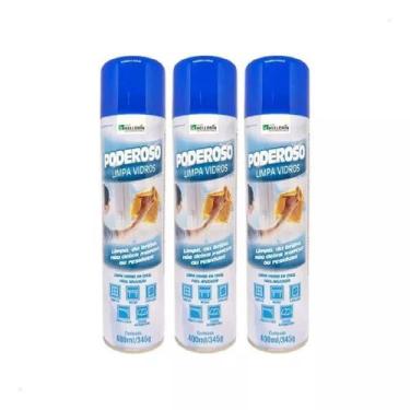 Imagem de Poderoso limpa vidros kelldrin kit 3 de 400 ml