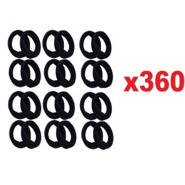 Imagem de kit 360 Elásticos Preto mini Xuxinha Para Cabelo Infantil - Lynx produ