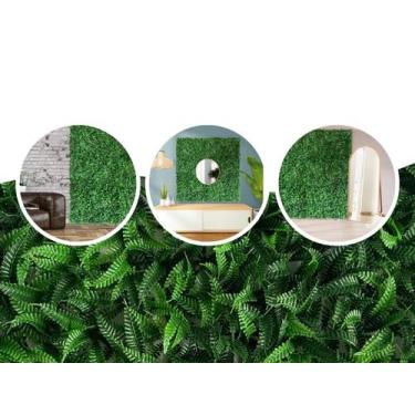 Imagem de 8 Placas de Folhagens Artificiais com 90% de Cobertura Densa Jardim Ve