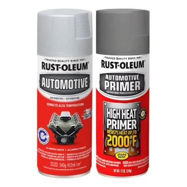 Imagem de Spray Alta Temperatura Automotivo + Primer 1093c Rust Oleum, Alumínio 