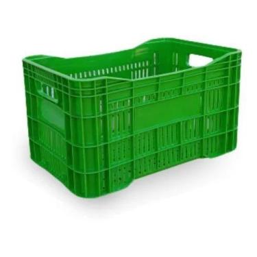 Imagem de Caixa Plástica Agrícola Vazada Verde Limão 31x36x55 - BIRIPLAST