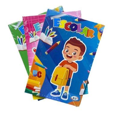 Imagem de Agenda Escolar Infantil Pequeno 11x16mm 64 Folhas Brochura - Kit, Meni
