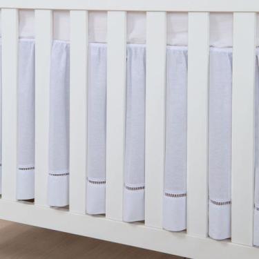 Imagem de Saia Berço Ponto Palito Para Berço Padrão Americano - MB, Branco