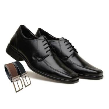 Imagem de Sapato Social Masculino Verniz Com Cadarço + Cinto (G90100) - Mena Inf