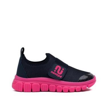 Imagem de Tênis Infantil Novopé Soft Sport Marinho/pink, Marinho, Pink, 31