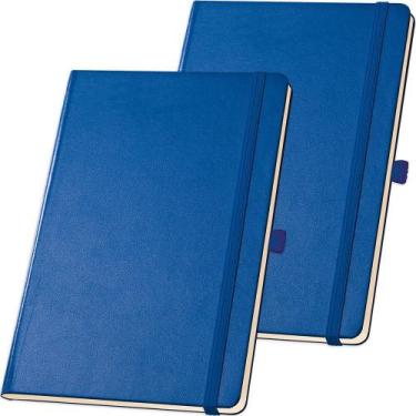 Imagem de Kit 2x Caderneta de Anotações 12x18cm 80 Fls Sem Pauta Azul - TopGet
